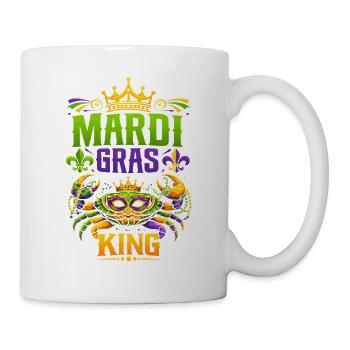 Mardi Gras König Maskenpracht - Tasse - Weiß - Rechts