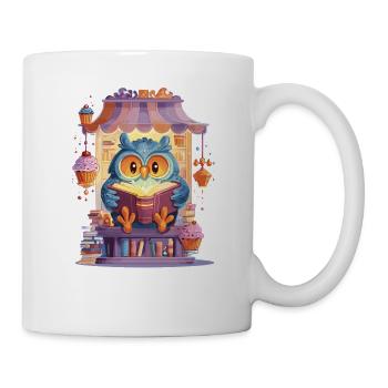 Read owl in the cake market - Mug - white - Right
