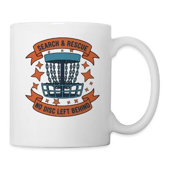 Recherche et sauvetage : aucun disque laissé derrière Disc golf - Mug blanc - blanc - Droite