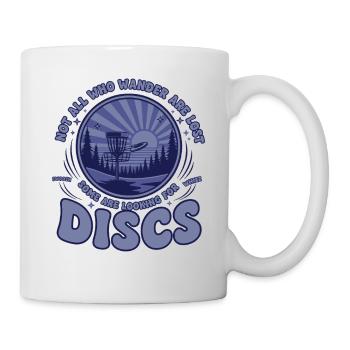 Tous ceux qui errent ne sont pas perdus à la recherche du disc golf - Mug blanc - blanc - Droite