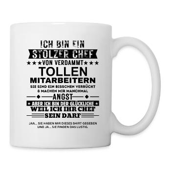 Stolzer Chef von tollen Mitarbeitern Geschenk - Mug - white - Right