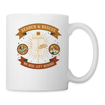 Recherche et sauvetage : aucun disque laissé derrière Disc golf - Mug blanc - blanc - Droite