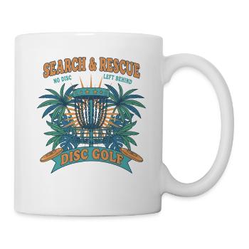 Recherche et sauvetage : aucun disque laissé derrière Disc golf - Mug blanc - blanc - Droite