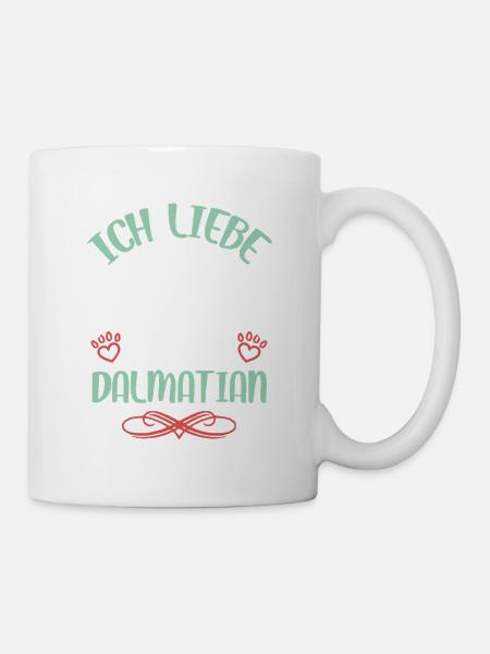 Ich liebe Dalmatian Engel - Tasse - Weiß