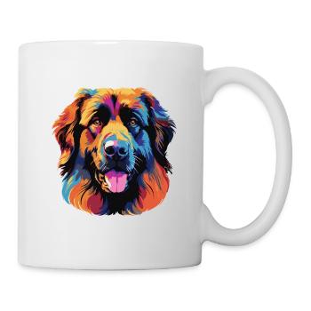 Explosion de couleur Portrait de chien - Mug blanc - blanc - Droite