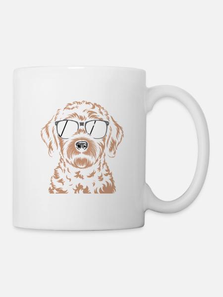Brauner Labradoodle - Tasse - Weiß