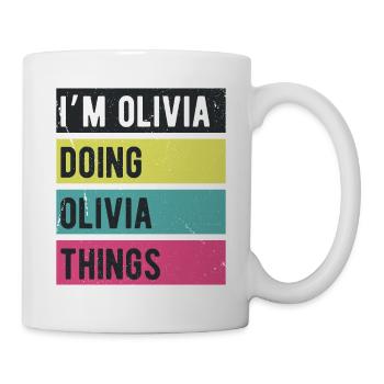 I’m Olivia Doing Olivia Things Retro Colors - Mug - white - Right