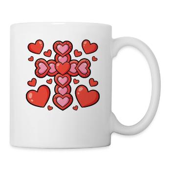 Exposition de la Croix de Cœur pour la Saint-Valentin - Mug blanc - blanc - Droite