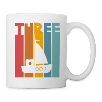 Voilier du 3e anniversaire - Mug blanc - blanc - Droite