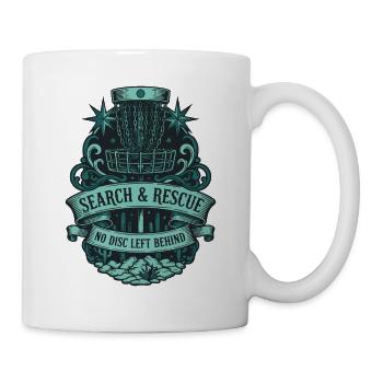 Recherche et sauvetage : aucun disque laissé derrière Disc golf - Mug blanc - blanc - Droite