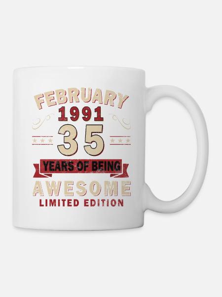 Februar 1991 - Geschenk Februar 1991 - Tasse - Weiß