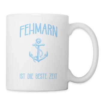 Ostsee FEHMARN STRANDZEIT DIE BESTE ZEIT - Tasse - Weiß - Rechts