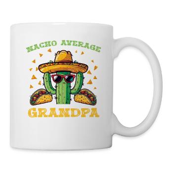 Cactus Macho Grandpa Taco Sombrero - Mug - white - Right