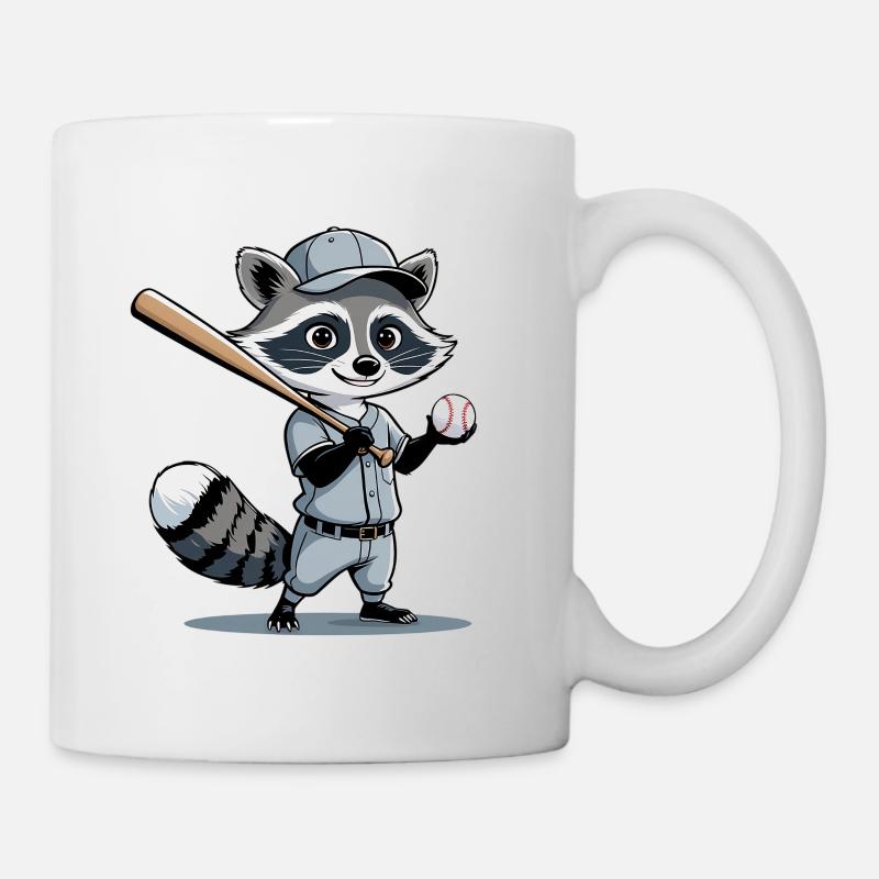 Héros du baseball Raccoon - Mug blanc - blanc
