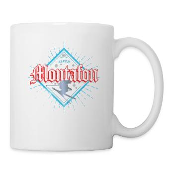 Montafon Vorarlberg Skifahrer Après-Ski Souvenir - Tasse - Weiß - Rechts