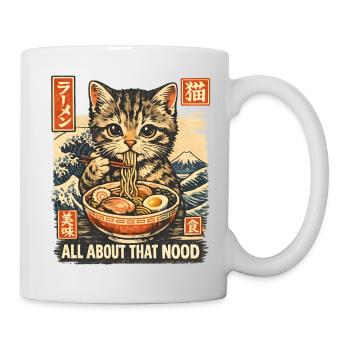Cat Ramen - Tasse - Weiß - Rechts