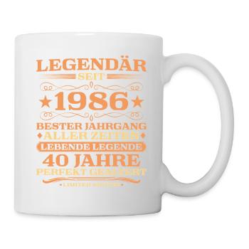 1986 vintage 40 years perfectly aged - Mug - white - Right
