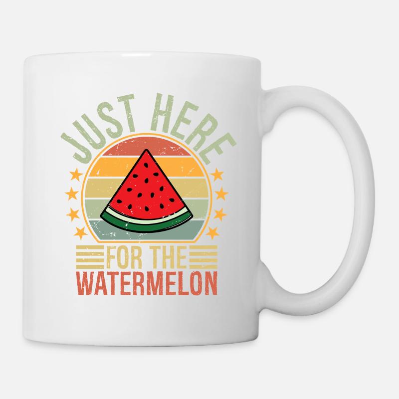 just here for the watermelon - Tasse - Weiß