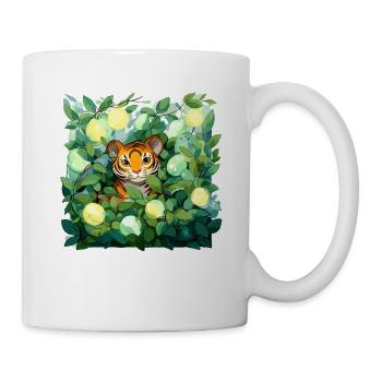 Tiger in lemon leaves - Mug - white - Right