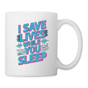 Infirmière en soins intensifs que je sauve des vies en tant qu’infirmière diplômée - Mug blanc - blanc - Droite
