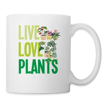 Live Love Plants Plant Lovers - Mug - white - Right