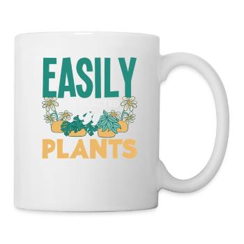Leicht Ablenkbar Durch Pflanzen Pflanzenliebhaber - Tasse - Weiß - Rechts
