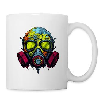  Gasmaske Graffiti - Tasse - Weiß - Rechts