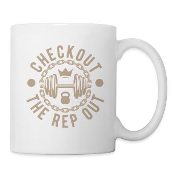 Fitness Motivation Bodybuilder Checkout The Rap - Mug - white - Right