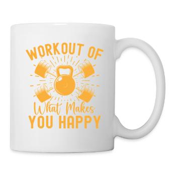 Fitness Fanatics Workout What Makes Happy - Mug - white - Right