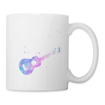 Hawaiian Ukulele Uke Watercolor - Tasse - Weiß - Rechts