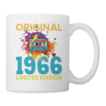 60 Year Old Birthday 1966 Retro Vintage Cassette - Mug - white - Right