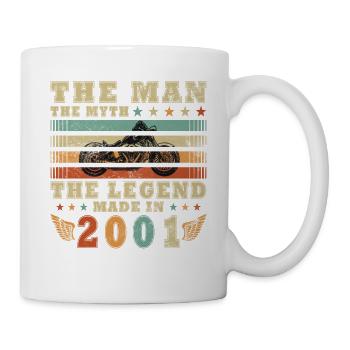 25e anniversaire motard motard 2001 - Mug blanc - blanc - Droite