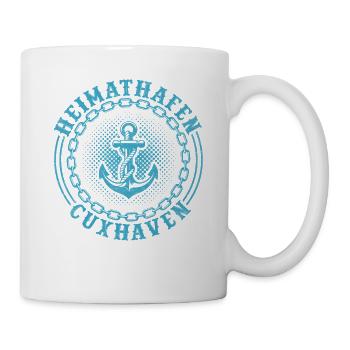 Nordsee HEIMATHAFEN CUXHAVEN Urlaub Lustig - Tasse - Weiß - Rechts