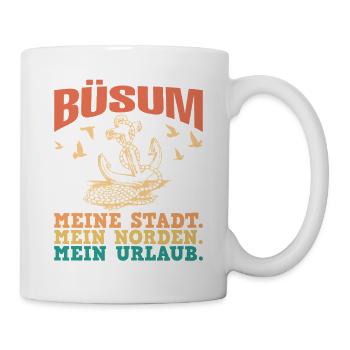 Büsumer BÜSUM MEINE STADT MEIN NORDEN Lustig - Tasse - Weiß - Rechts