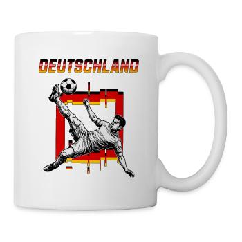 Football Germany Overhead kick side-kick - Mug - white - Right