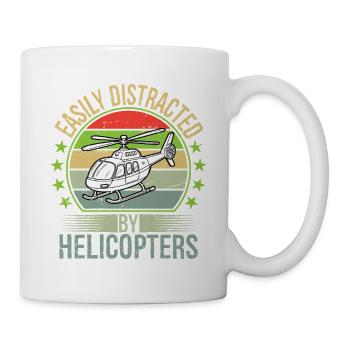 Easily Distracted By Helicopters - Mug - white - Right