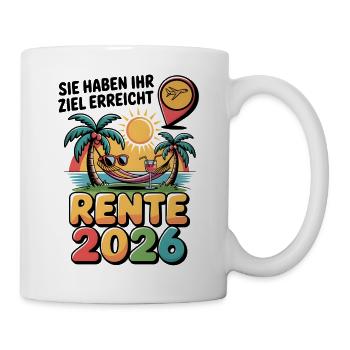 Rente Pensionist Pensionierung 2026 Mann & Frau - Tasse - Weiß - Rechts