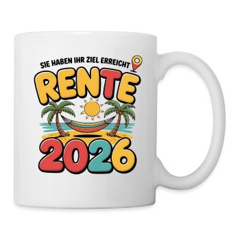 Rente Pensionist Pensionierung 2026 Mann & Frau - Tasse - Weiß - Rechts