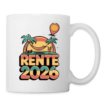 Rente Pensionist Pensionierung 2026 Mann & Frau - Tasse - Weiß - Rechts