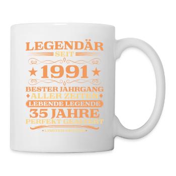 1991 vintage 35 years perfectly aged - Mug - white - Right