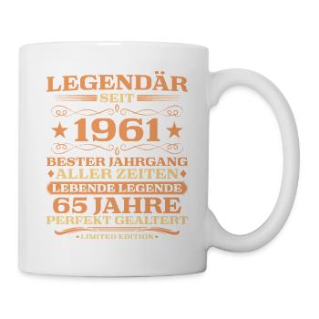 1961 vintage 65 years perfectly aged - Mug - white - Right
