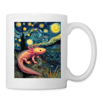 Axolotl Van Gogh Starry Night - Mug - white - Right