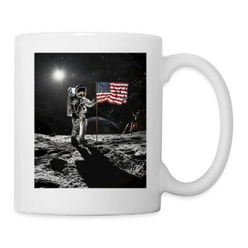 Astronaute sur la lune - Mug blanc - blanc - Droite