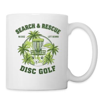 Recherche et sauvetage : aucun disque laissé derrière Disc golf - Mug blanc - blanc - Droite