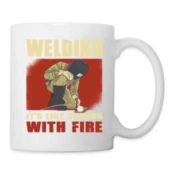Schweißer Spruch Geschenke Für Metallbauer  - Tasse - Weiß - Rechts
