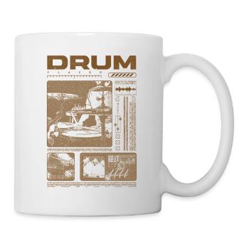 Rock-Schlagzeuger, Trommelspieler, Streetwear - Tasse - Weiß - Rechts
