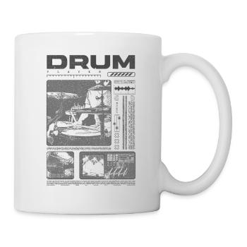 Rock-Schlagzeuger, Trommelspieler, Streetwear - Tasse - Weiß - Rechts