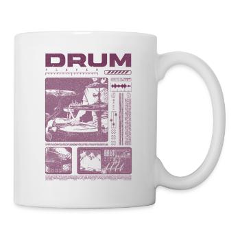Rock-Schlagzeuger, Trommelspieler, Streetwear - Tasse - Weiß - Rechts