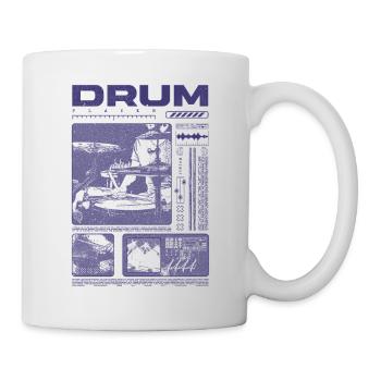 Rock-Schlagzeuger, Trommelspieler, Streetwear - Tasse - Weiß - Rechts