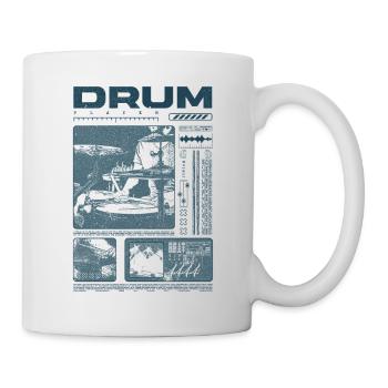 Rock-Schlagzeuger, Trommelspieler, Streetwear - Tasse - Weiß - Rechts